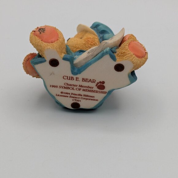 Cherished Teddies Cub E. Bear (CT001) 1995, Symbol of Membership Figurine - Picture 7 of 10